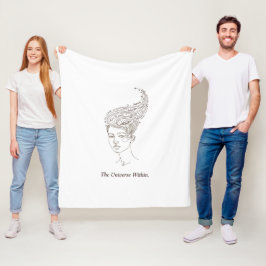 Das Universum innerhalb einer minimalistischen Fle Fleecedecke