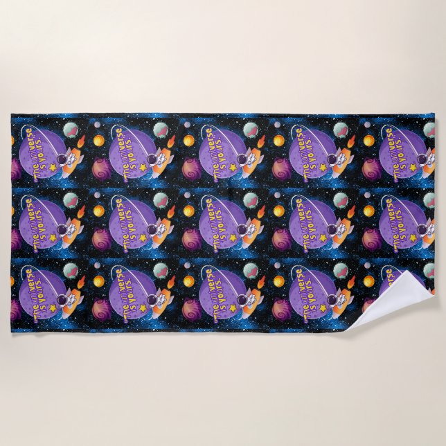 DAS UNIVERSUM IST DEIN STRANDTUCH (Vorderseite)