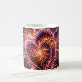 Das Universum lebt — Kosmisches Herz-Nebel Neural Kaffeetasse