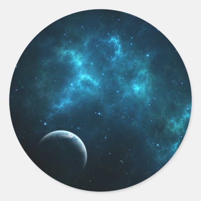 Das Universum Runder Aufkleber (Vorderseite)