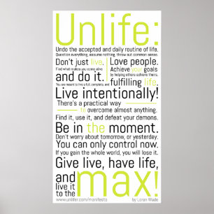 Das Unlifer Manifest Poster