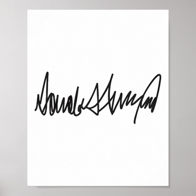 Das Unterschreiben Donald John Trump Poster (Vorne)
