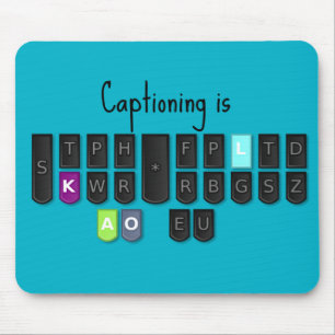 Das Untertiteln ist coole Steno Mousepad