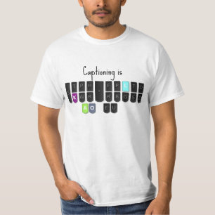 Das Untertiteln ist coole Steno Tastatur T-Shirt