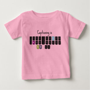 Das Untertiteln ist cooles Steno Tastatur-Shirt Baby T-shirt