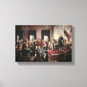 Das Unterzeichnen der Konstitution Leinwanddruck