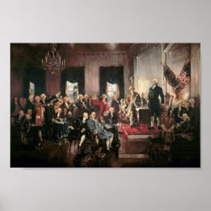 Das Unterzeichnen der Konstitution Poster