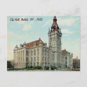 Das ursprüngliche Rathaus von Buffalo Postcard Postkarte