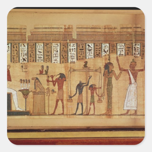 Das Urteil Osiris, Einzelheiten Quadratischer Aufkleber (Vorderseite)