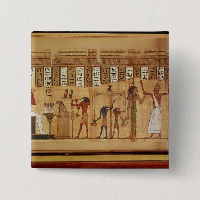 Das Urteil von Osiris, Detail Button (Vorderseite)
