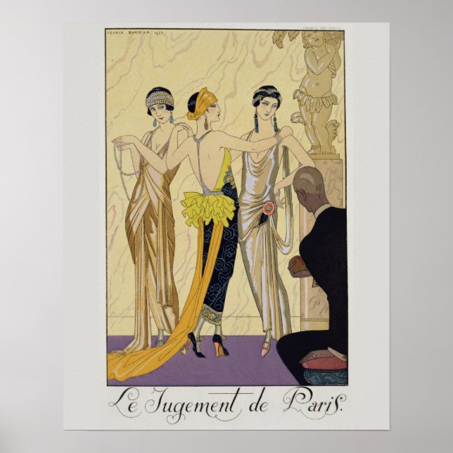 Das Urteil von Paris, 1920-1930 (pochoir print) Poster (Vorne)