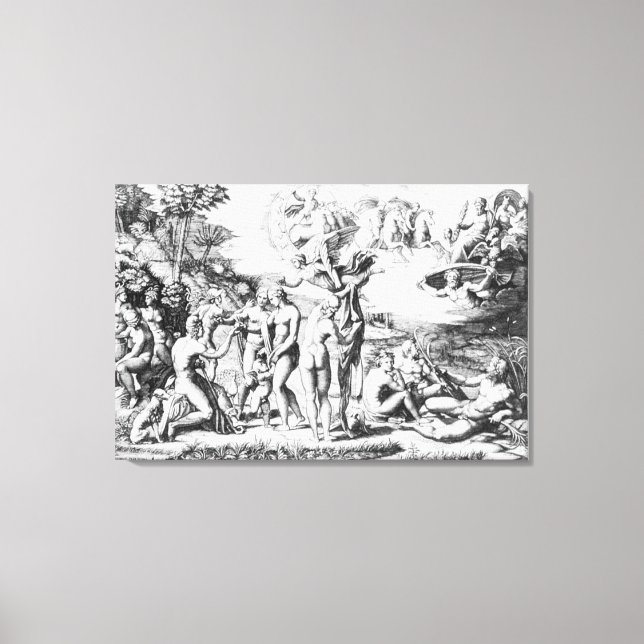 Das Urteil von Paris nach Raphael (Gravieren) Leinwanddruck (Vorderseite)