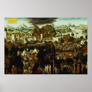 Das Urteil von Paris und von Trojan Krieg, 1540 Poster