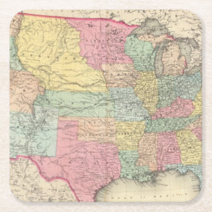 Das USA Rechteckiger Pappuntersetzer