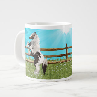 Das Vanner Pferd auf einem Himmlischen Gebiet der  Jumbo-Tasse