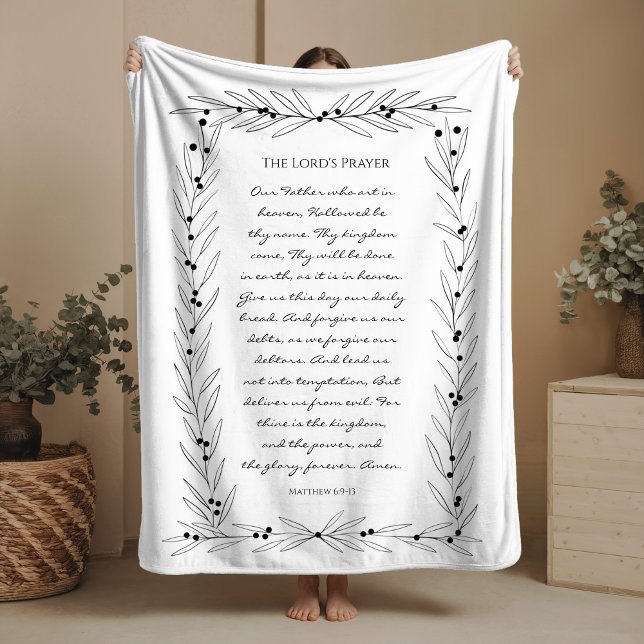 Das Vaterunser-Fleece-Decke Bibelvers Geschenk Fleecedecke (Von Creator hochgeladen)