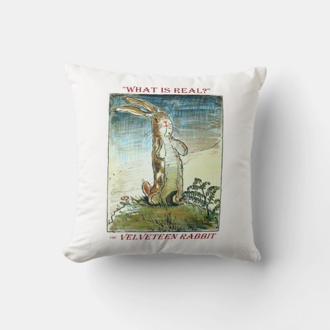 Das Velveteen Rabbit von Margery Williams Kissen (Vorderseite)