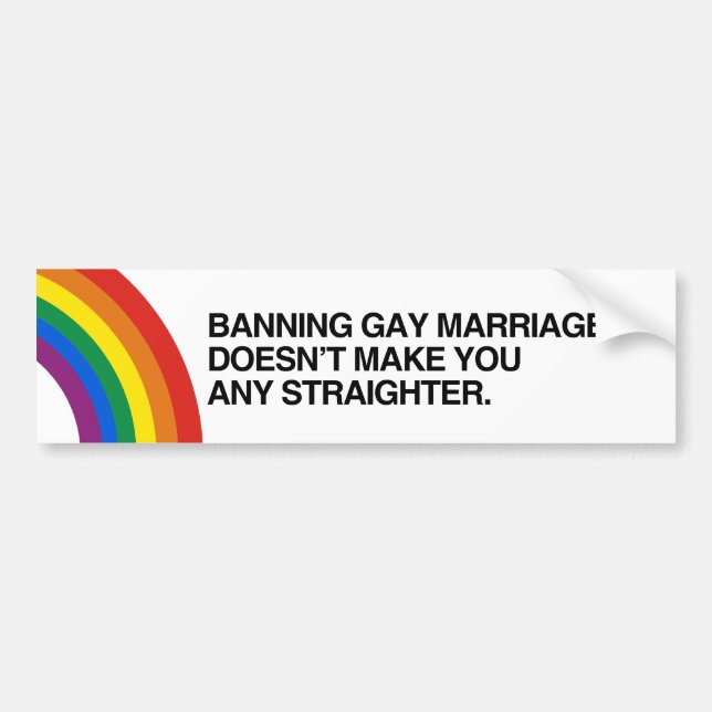 Das VERBIETEN von HOMOSEXUELLER EHE MACHT SIE Autoaufkleber (Vorne)