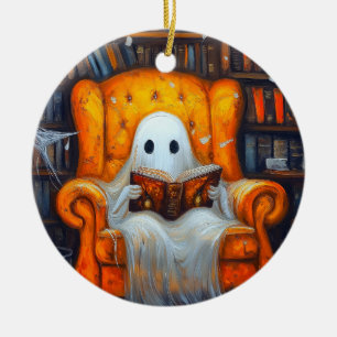 Das verborgene Geist Gemütliches Halloween-Bibli Keramik Ornament