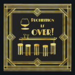Das Verbot ist über die Roaring 20's Art Deco Gold Künstlicher Leinwanddruck<br><div class="desc">Fügen Sie das Ambiente der Roaring 20 in die Wand Ihrer Man Höhle,  She Shed,  Bar oder Den. Sehen Sie sich meinen Laden für viel mehr Man Cave & She Shed Geschenke an.</div>