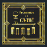 Das Verbot ist über die Roaring 20's Art Deco Gold Künstlicher Leinwanddruck<br><div class="desc">Fügen Sie das Ambiente der Roaring 20 in die Wand Ihrer Man Höhle,  She Shed,  Bar oder Den. Sehen Sie sich meinen Laden für viel mehr Man Cave & She Shed Geschenke an.</div>