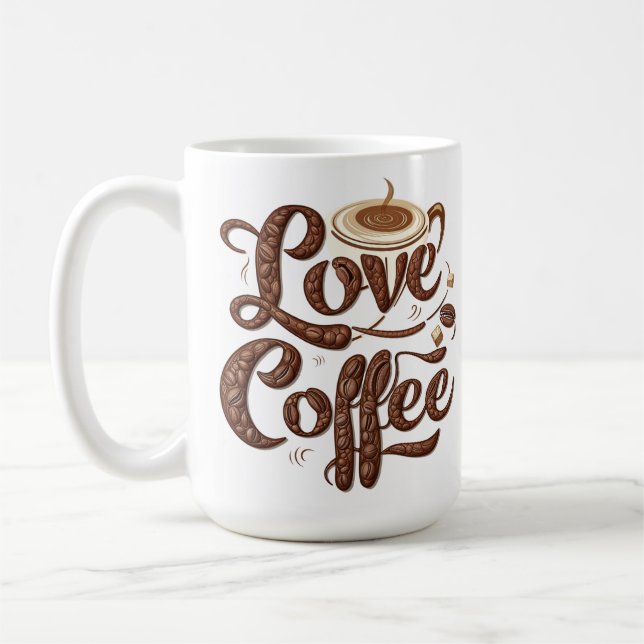 Das Vergnügen der Kaffeeliebhaber: Kaffeebeutel Kaffeetasse (Links)