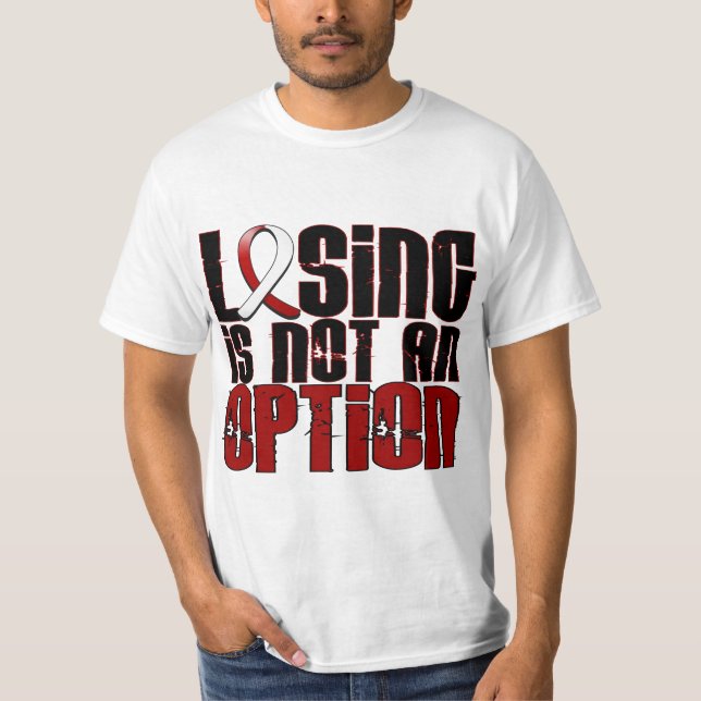 Das Verlieren ist nicht ein Wahl-Kopf-Hals-Krebs T-Shirt (Vorderseite)