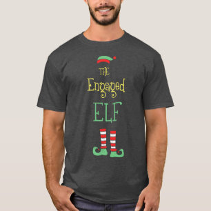 Das Verlobte Elf-Weihnachtself-T-Shirt passt zur F T-Shirt