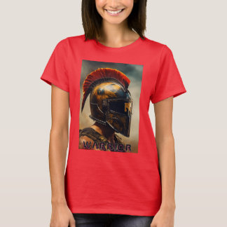 Das Vermächtnis des Kriegers: Kühnes Helmdesign in T-Shirt