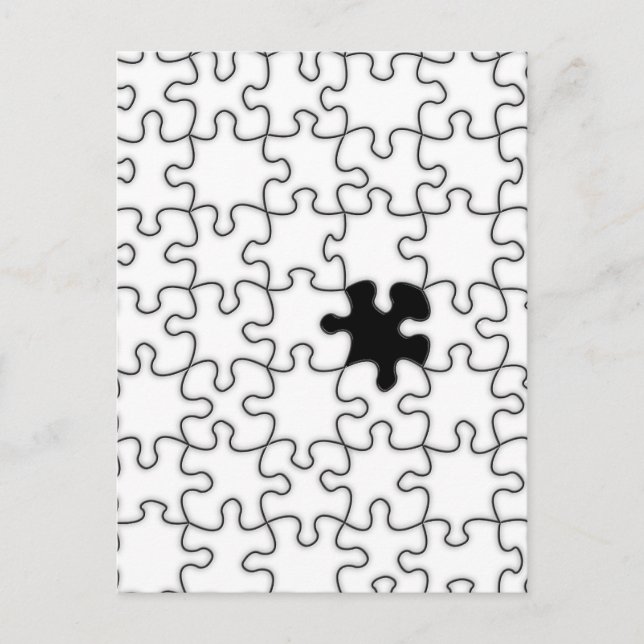 Das Vermisste Puzzlemuster Postkarte (Vorderseite)