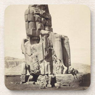 Das "vernehmbare Memnon", kolossale Statue von Getränkeuntersetzer