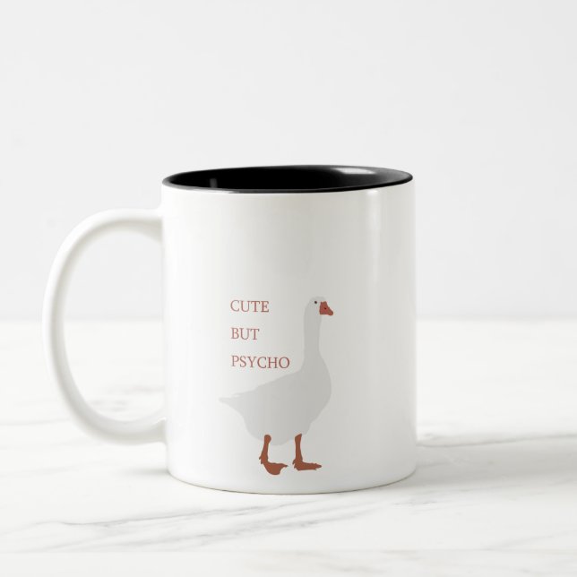 Das verrückte Gänse Zweifarbige Tasse (Links)