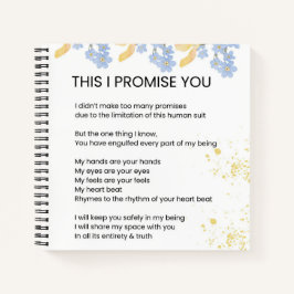 Das verspreche ich Ihnen - Liebe Gedicht Notizbuch