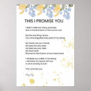 Das verspreche ich Ihnen - Liebe Gedicht Poster
