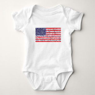Das Versprechen der "Allegeince USA Flag" Baby Strampler