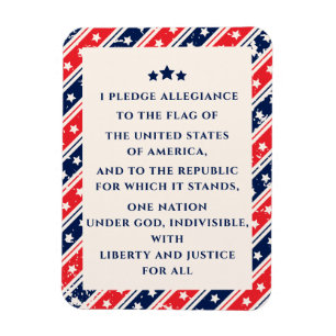Das Versprechen der allegiance rot-blauer amerikan Magnet