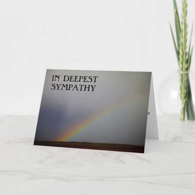 "DAS VERSPRECHEN DES RAINBOW" SYMPATHY-KARTE KARTE (Vorderseite)