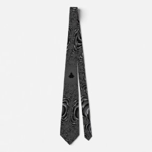 Das Versteck der Königin Monochrome Feine Fraktale Krawatte