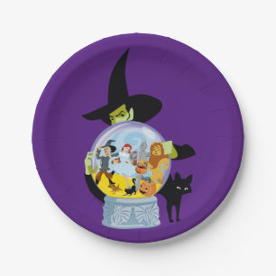 Das verworrene Hexenkristall-Halloween Pappteller