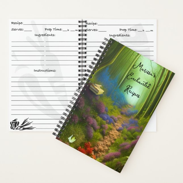 Das verzauberte Holz - verzauberte Rezepte Notizbuch (Innen)
