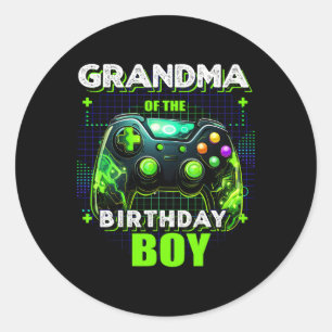 Das Video-Spiel "The Birthday Boy Matching Family" Runder Aufkleber