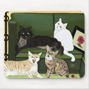 Das vier wenig Berglöwen mousepad