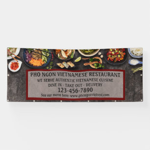 Das vietnamesische Restaurant "Large Wall" Banner