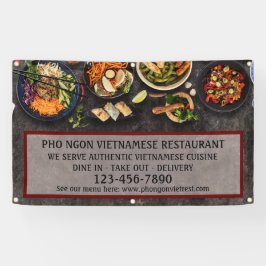 Das vietnamesische Restaurant "Large Wall" Banner