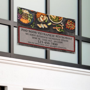 Das vietnamesische Restaurant "Large Wall" Banner