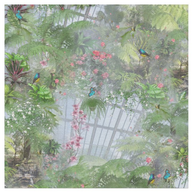 Das Viktorianische Greenhouse Stoff (Nahaufnahme)