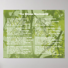 Das Village Blacksmith Gedicht Poster