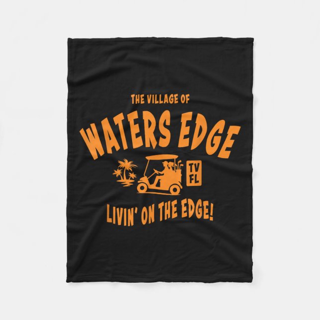 Das Village Edge TV Fl Golf Cart Design Fleecedecke (Vorderseite)