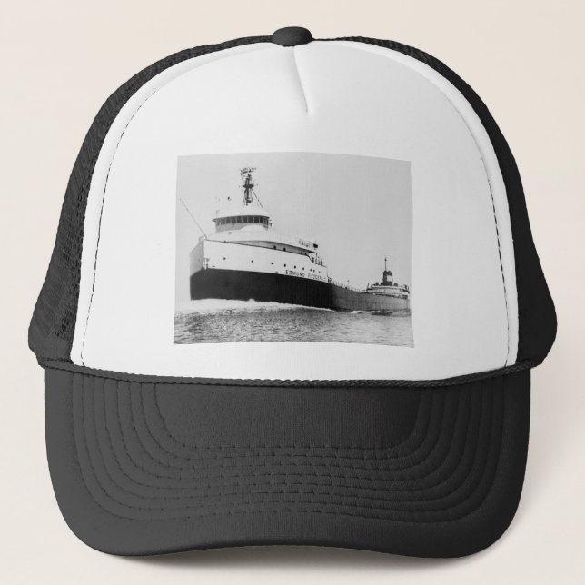 Das Vintage Great Lakes Schiff Edmund Fitzgerald Truckerkappe (Vorderseite)
