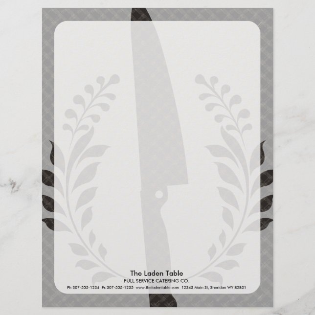 Das Vintage Messer des Art-Koch, das Briefbogen (Vorderseite)